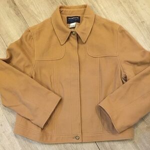 Liz Claiborne Wool Blend Liz Sport Jacket Tan Large Petite